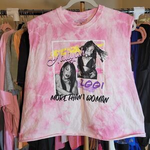 Aaliyah Pink Tie-Dye Graphic Tee Size 1X
